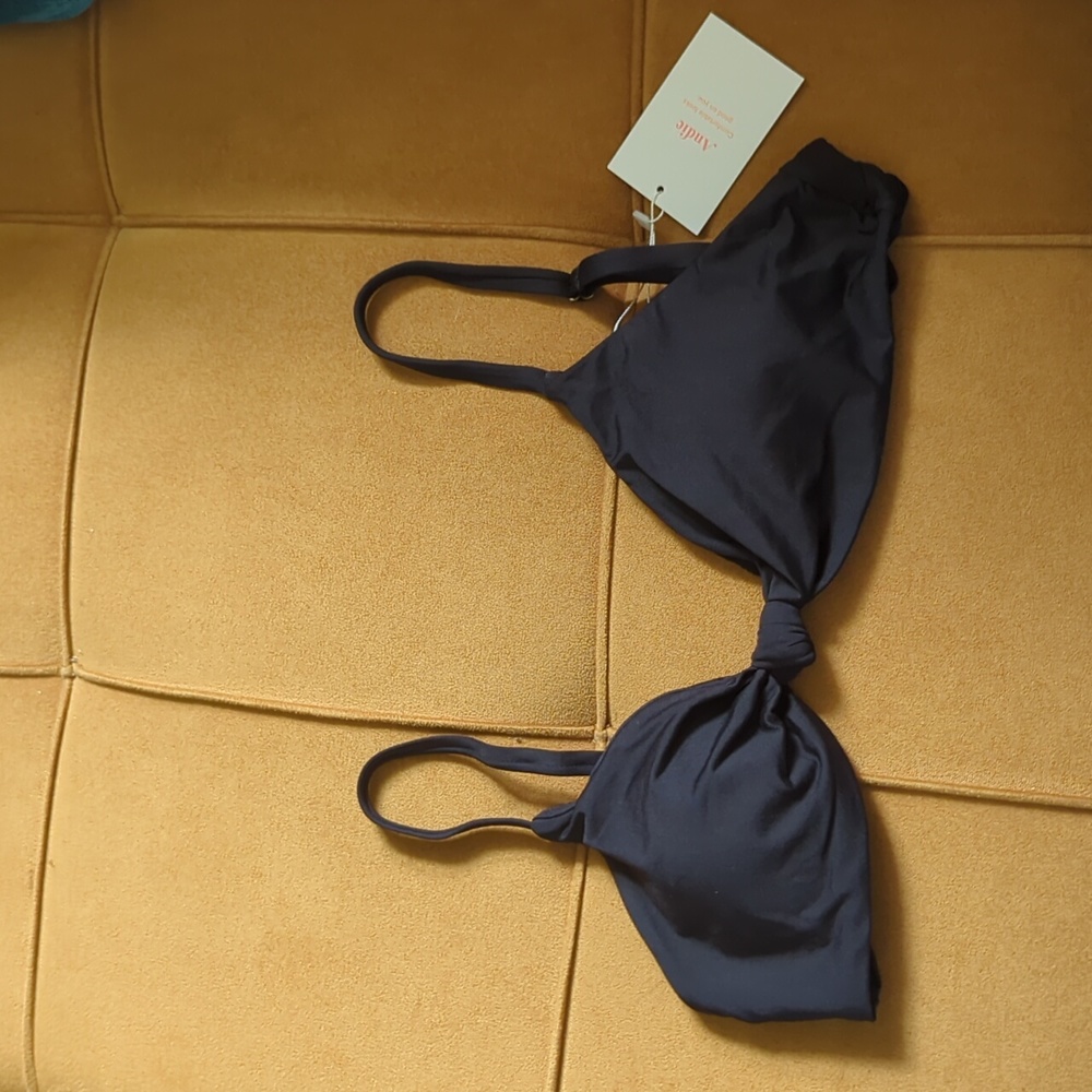 Andie Black Bikini Top (The Santorini)